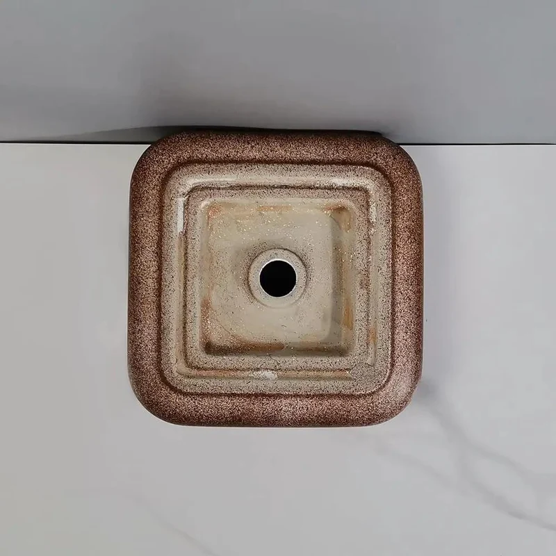 Square Vessel Bathroom Sink Boasting A Slick Glazed Surface And Zero Fuss Cleanup Top Shelf Above Counter Basin For Boutique Hotels Or Modern Homes That Offer Drool Worthy Aesthetic And Hardcore Daily Durability