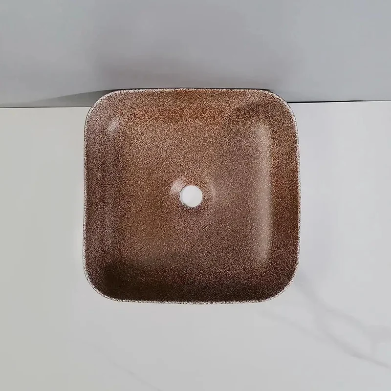 Square Vessel Bathroom Sink Boasting A Slick Glazed Surface And Zero Fuss Cleanup Top Shelf Above Counter Basin For Boutique Hotels Or Modern Homes That Offer Drool Worthy Aesthetic And Hardcore Daily Durability