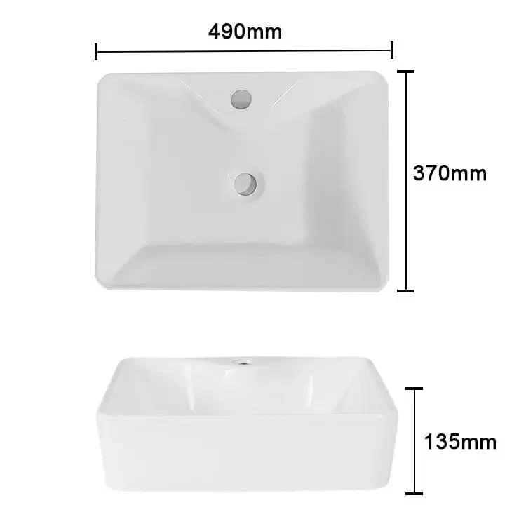 Square Ceramic Vessel Sink For Bathroom And Kitchen Tabletop With An Easy Clean Surface So Cleaning Up Is A Breeze Super Sleek Modern Washbasin Stands Strong Against Stains While Boosting Your Decor