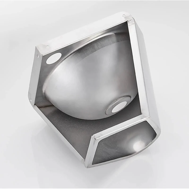 Wall Mounted Bathroom Sink With A Slick Stainless Steel Finish Single Bowl Round Corner Basin Real Deal For Rv Campers And Kitchens Brings No Sweat Cleaning And Classy Vessel Charm