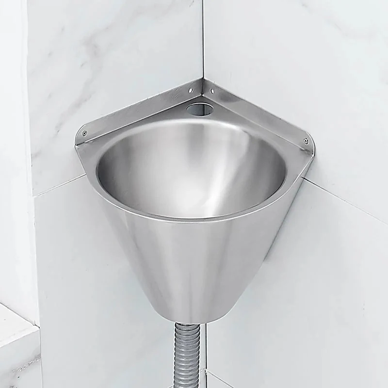 Wall Mounted Bathroom Sink With A Slick Stainless Steel Finish Single Bowl Round Corner Basin Real Deal For Rv Campers And Kitchens Brings No Sweat Cleaning And Classy Vessel Charm