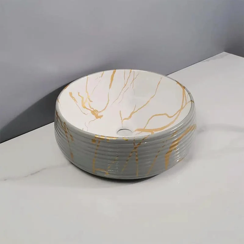 Round Ceramic Vessel Sink Art Wash Basin For Home Hotel Counter Upgrade Your Bath With Shiny Non Yellowing Glaze Zero Hassle Cleanup And Ridiculously Smooth Finish Absolute Game Changer