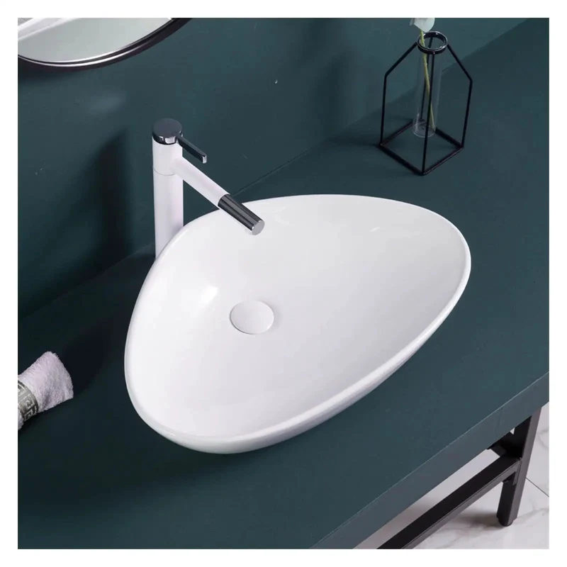 Jumbo Ceramic Triangle Art Basin To Set Over Counter For Your Washroom Balcony Or Laundry Space Effortless Maintenance Wipe Once Keep That Gleaming Look No Stains Allowed