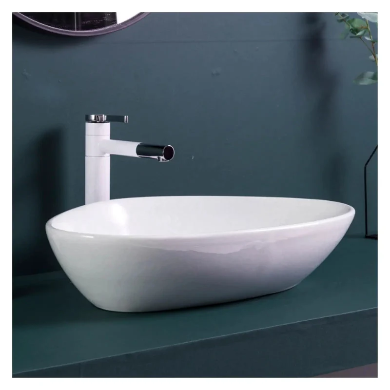 Jumbo Ceramic Triangle Art Basin To Set Over Counter For Your Washroom Balcony Or Laundry Space Effortless Maintenance Wipe Once Keep That Gleaming Look No Stains Allowed