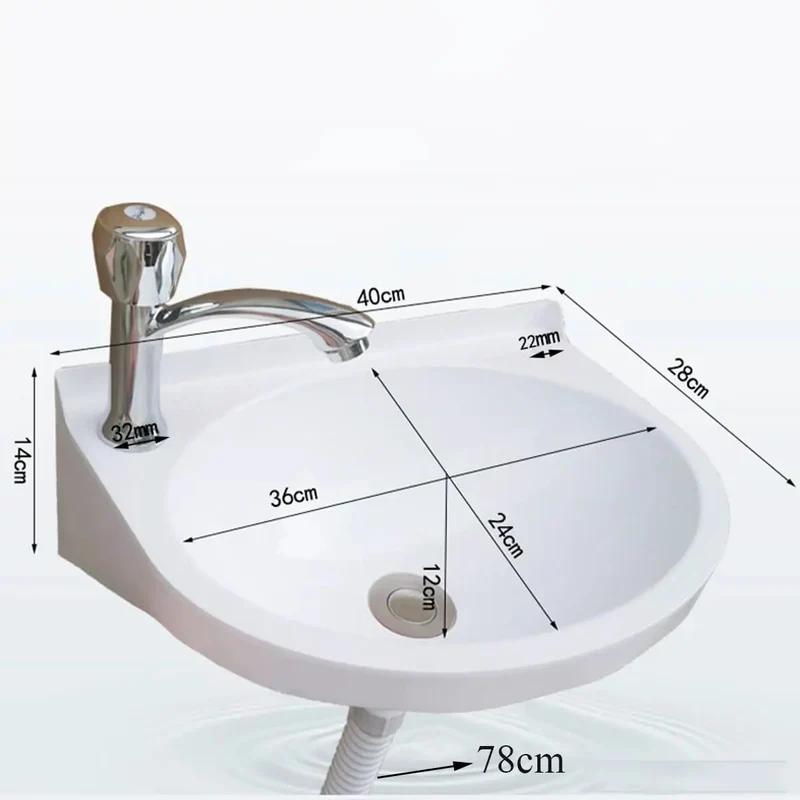 Sharp Wall Mount Bathroom Sink Featuring Oval Cactus Vessel Basin And Solid Drain Kit For Sleek Cloakroom And Vanity Cabinet Bright White Ceramic Surface Fast Install Space Saving Layout For Tight Quarters