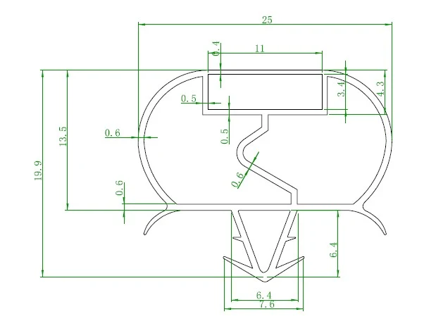 Gummidichtung Glas-Tür für THL650/1410