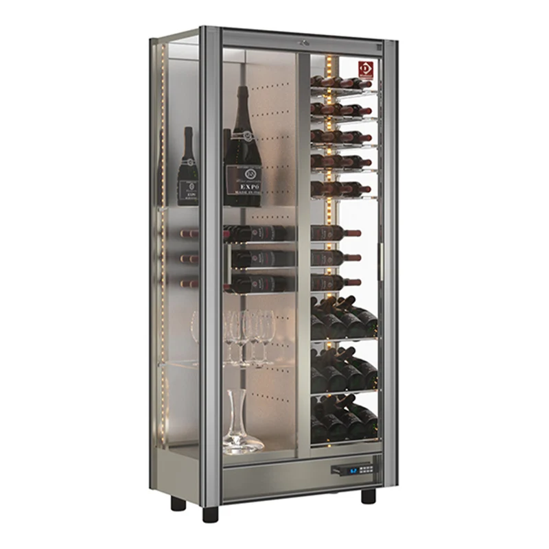 Weinkühlschrank 530L mit Schiebetüren & UV-Schutz, GVV-4-R2