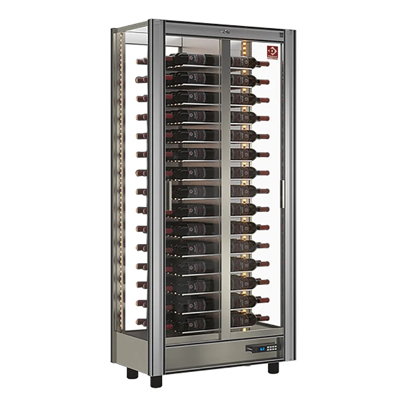 Profi Weinkühlschrank 530 L für 120 Flaschen , Glasschiebetüren, GVV-1/TR-R2
