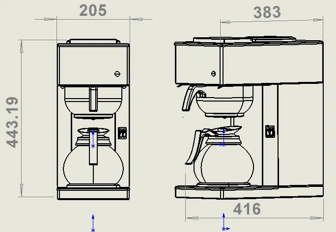 KAFFEEMASCHINE INKL. 1 KAFFEEKANNE AUS GLAS 1.8L