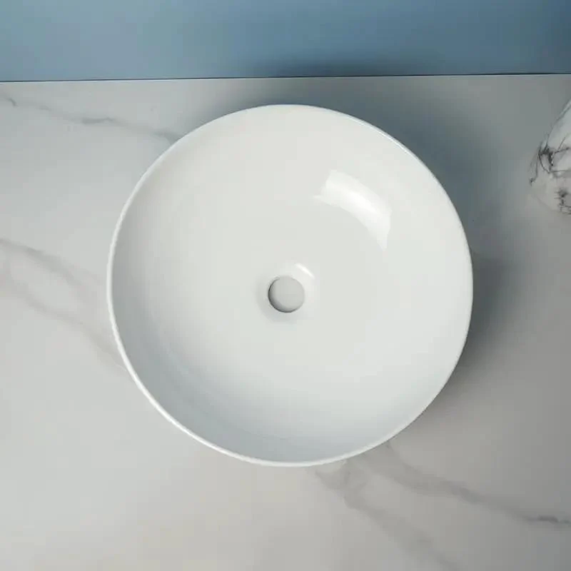 Hella Stylish Round Vessel Sink Ceramic Above Counter Basin For Bathroom And Home Bar Vanity Simple Modern Luxury Washbasin Smooth Gloss Finish Top Notch Elegance For Your Daily Routine Upgrade