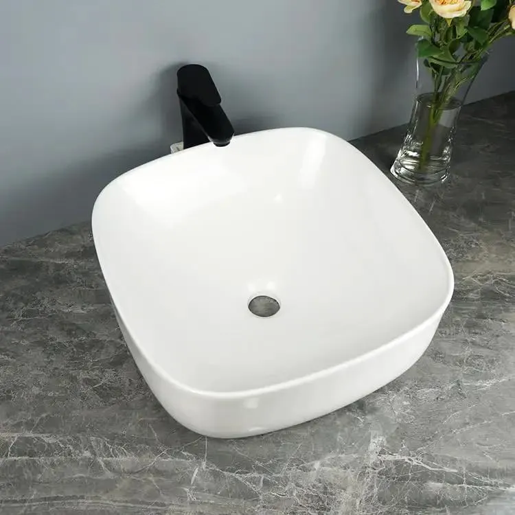 Next Level Ceramic Vessel Sink For Bathroom Vanity Tight Desktop Wash Basin Fresh Porcelain Lavatory Bowl Compact Layout Adds A Smooth Vibe To Your Daily Routine