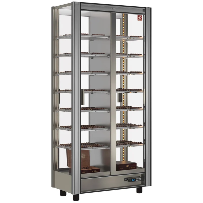 Pralinenkühlschrank 530 L , Glastür , Temperaturbereich +14 °C bis +16 °C, GCC-1/TR-R2