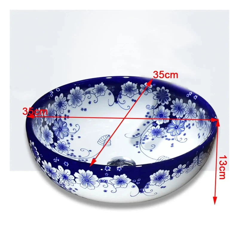 Top Tier Blue And White Porcelain Vessel Basin With Smooth Glazed Surface Sleek Countertop Washbasin Real Deal Bathroom Bowl Sink Clean Vibe Setup For Your Daily Routine