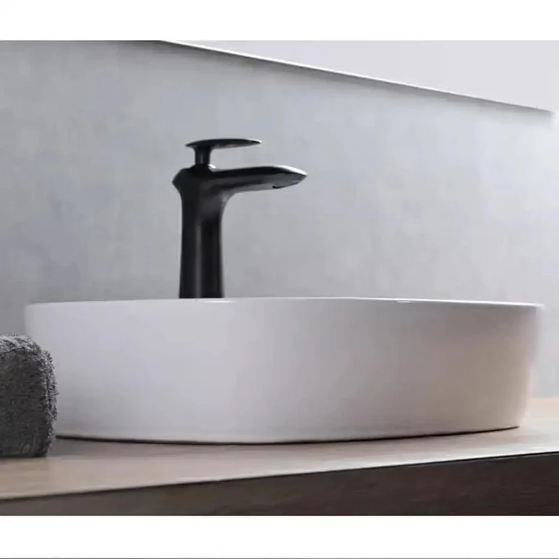 Sleek Long Ceramic Vessel Sink For Bathroom Vanity Minimalist Table Basin Premium Porcelain Washbasin Straight Up Zero Hassle Cleanup A Real Game Changer For Home Or Hotel Bath Areas