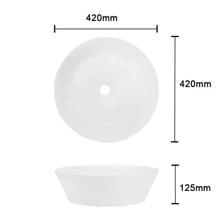 Premium Round White Ceramic Vessel Sink For Modern Bathroom Countertop Setup Super Sleek And Dead Simple Mounting Wash Basin Built Tough With Clean Lines And A Head Turning European Vibe Real Deal Luxury