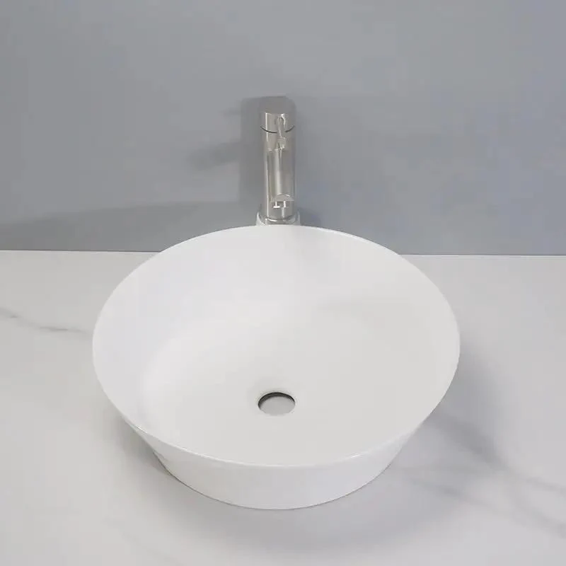 Premium Round White Ceramic Vessel Sink For Modern Bathroom Countertop Setup Super Sleek And Dead Simple Mounting Wash Basin Built Tough With Clean Lines And A Head Turning European Vibe Real Deal Luxury