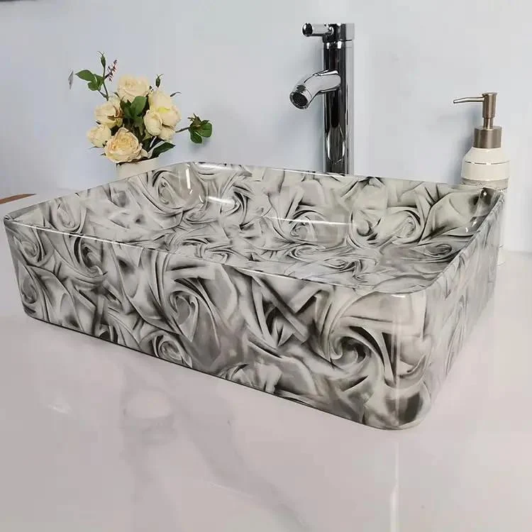 Classic Marble Pattern Ceramic Vessel Sink Delivering That Sleek Modern Bathroom Vibe For Your Vanity Or Hotel Style Wash Basin Premium Bowl Design That Truly Elevates Your Decor And Gets You That Luxe Look Everyone Wants
