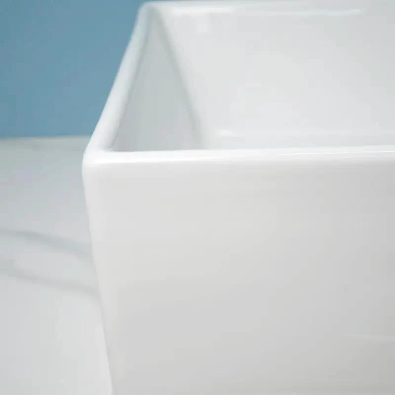 Slick Ceramic Vessel Sink With Square Flat Bottom Design Perfect For Modern Bathroom Countertops Delivers A Fresh Vibe And Zero Drama Mounting For Your Daily Wash Setup