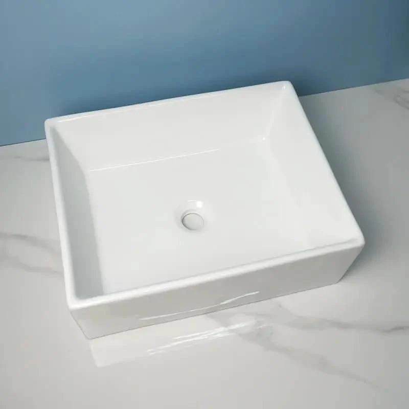 Slick Ceramic Vessel Sink With Square Flat Bottom Design Perfect For Modern Bathroom Countertops Delivers A Fresh Vibe And Zero Drama Mounting For Your Daily Wash Setup