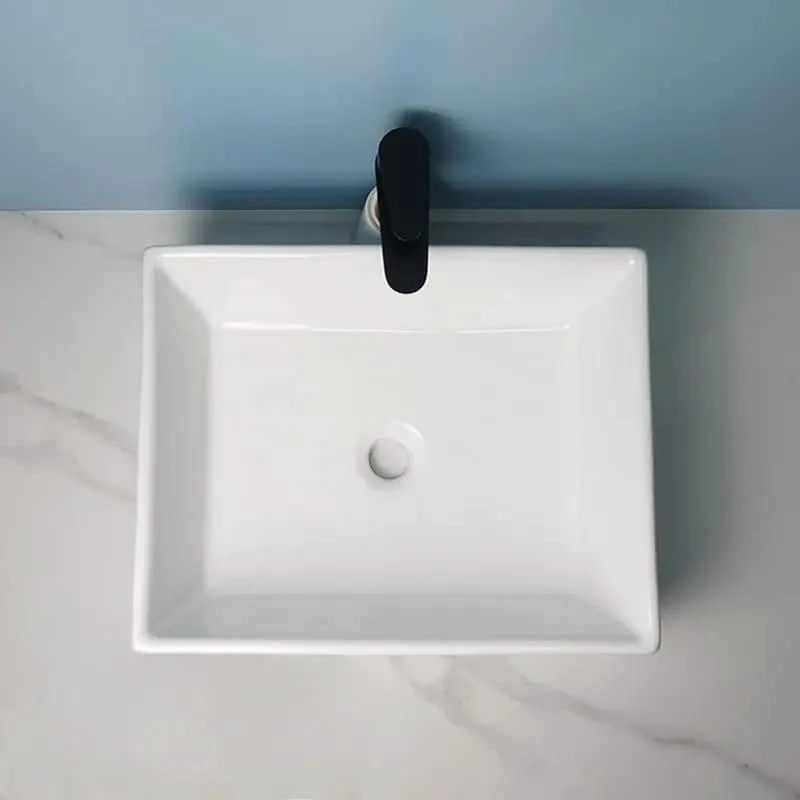 Slick Ceramic Vessel Sink With Square Flat Bottom Design Perfect For Modern Bathroom Countertops Delivers A Fresh Vibe And Zero Drama Mounting For Your Daily Wash Setup