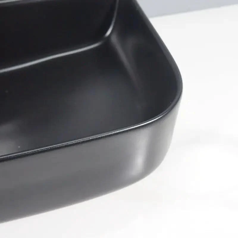 Top Shelf Black Ceramic Vessel Sink For Countertop Bathroom Featuring Smooth Lines And Modern Luxury Appeal That Brings Serious Swag To Hotels And Home Washrooms Without Sacrificing Daily Durability