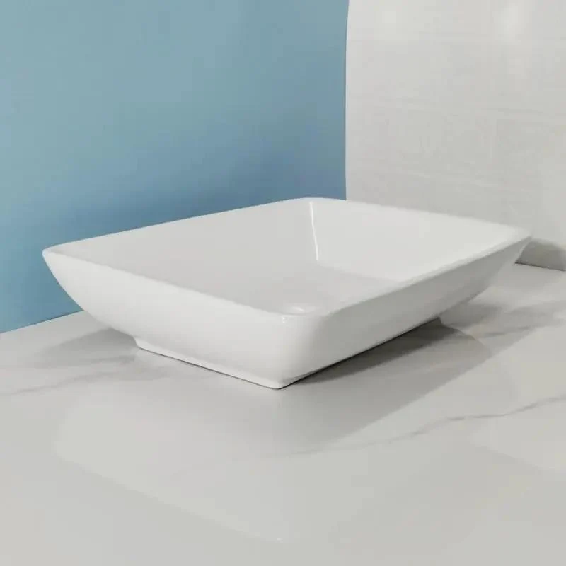 Killer Square Ceramic Vessel Sink For Your Modern Bathroom Or Home Bar Large Above Counter Wash Basin Featuring Sleek Art Design And Hassle Free Mounting For Instant Room Glow Up
