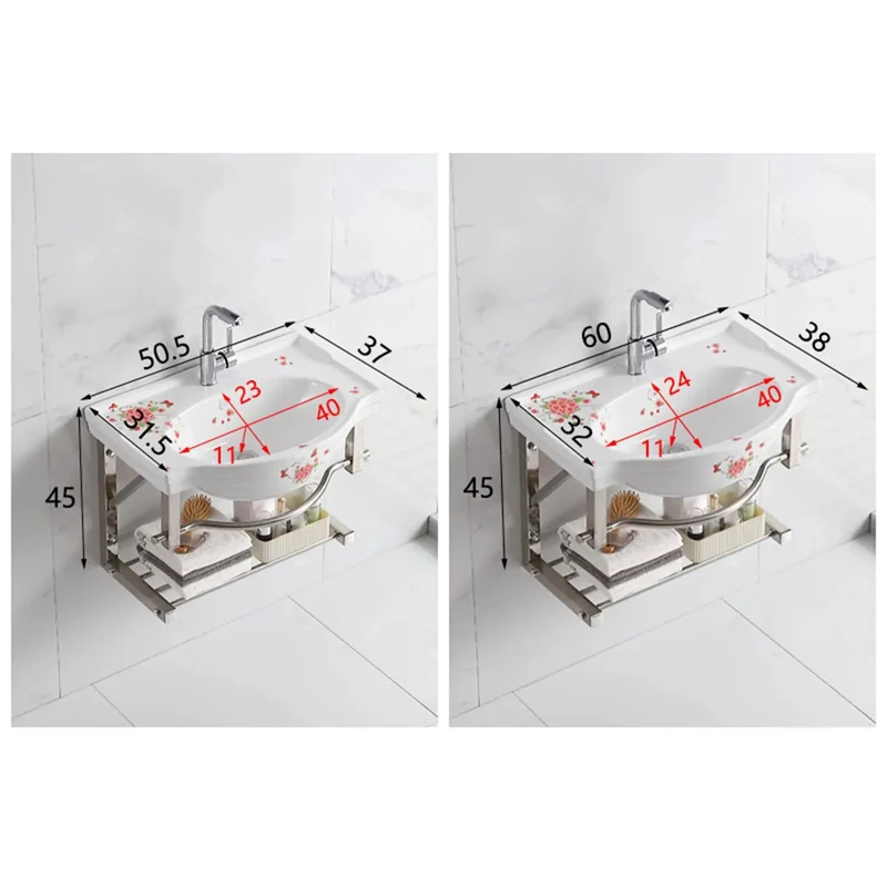 Rock Solid Wall Hung Corner Ceramic Sink Featuring Handy Towel Rack Perfect For Tight Squeeze Half Baths And Guest Washrooms Heavy Duty Porcelain Vessel Basin Easy Peasy Installation