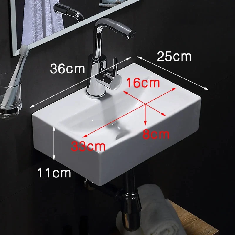 Slick Wall Mount Ceramic Vessel Sink With Faucet For Small Bathrooms Modern White Basin Corner Vessel Washbasin Scratch Resistant Top Shelf Quality No Hassle Install Space Saving Design Clean Lines Upgrade Your Spot Today