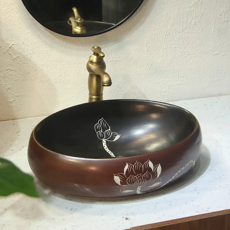 Slick Oval Ceramic Vessel Sink For Bathroom Vanity Rock Solid Handcrafted Porcelain Countertop Basin With Faucet Top Tier Retro Washbasin For Small Spaces And Chill Balcony Vibes