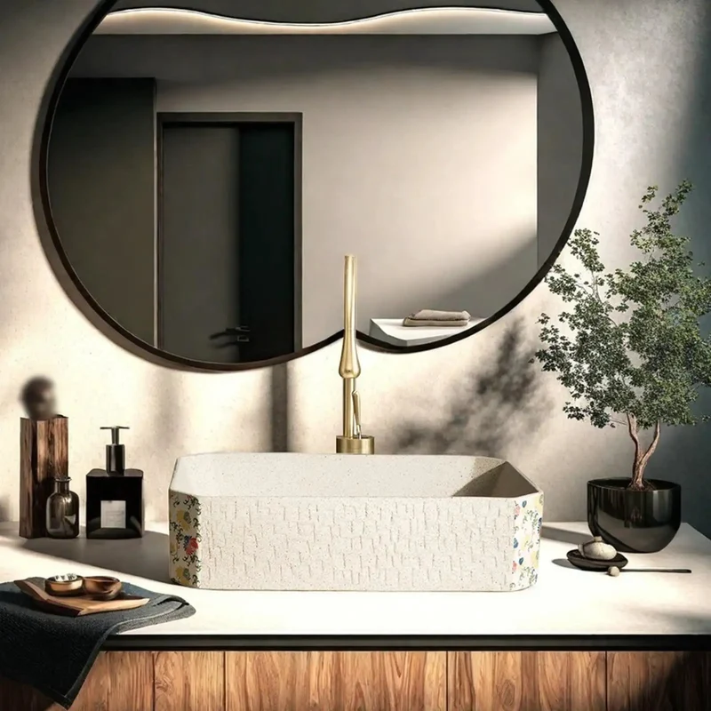 Fresh Modern Artistic Bathroom Vessel Sink Featuring A Slick Ceramic Finish And Top Tier Above Counter Washbasin Design Ideal For Indoor Or Outdoor Spaces With Hella Solid Construction And Smooth Lines For A Clean Balcony Basin Refresh