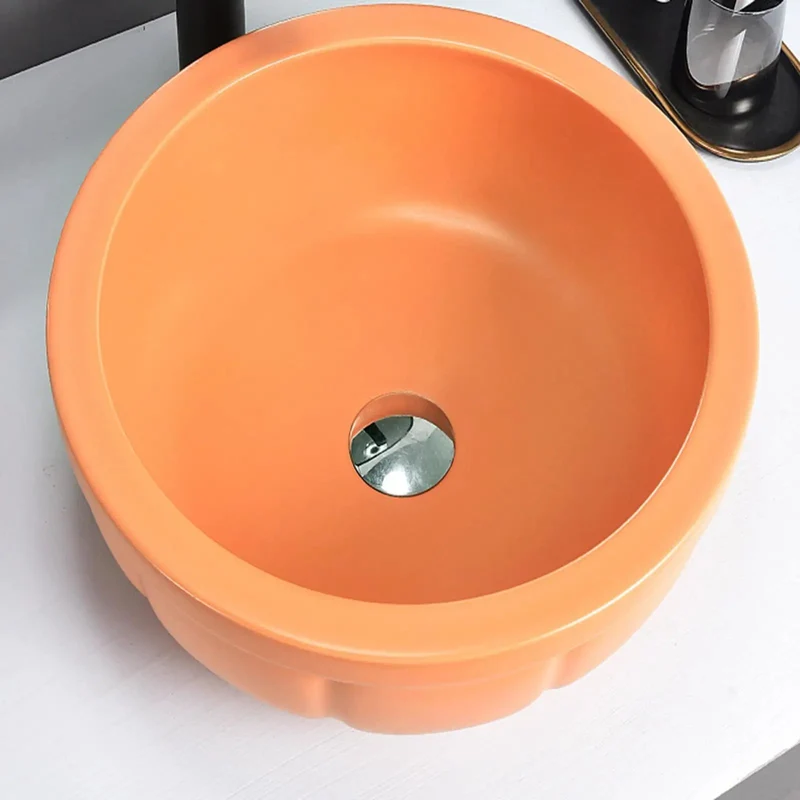 Slick 15.7 Inch Round Ceramic Vessel Sink For Above Counter Bathroom Vanity With Matching Faucet And Drain Plate High Gloss Glaze Finish Dead Simple Setup Pretty Dang Stunning Design