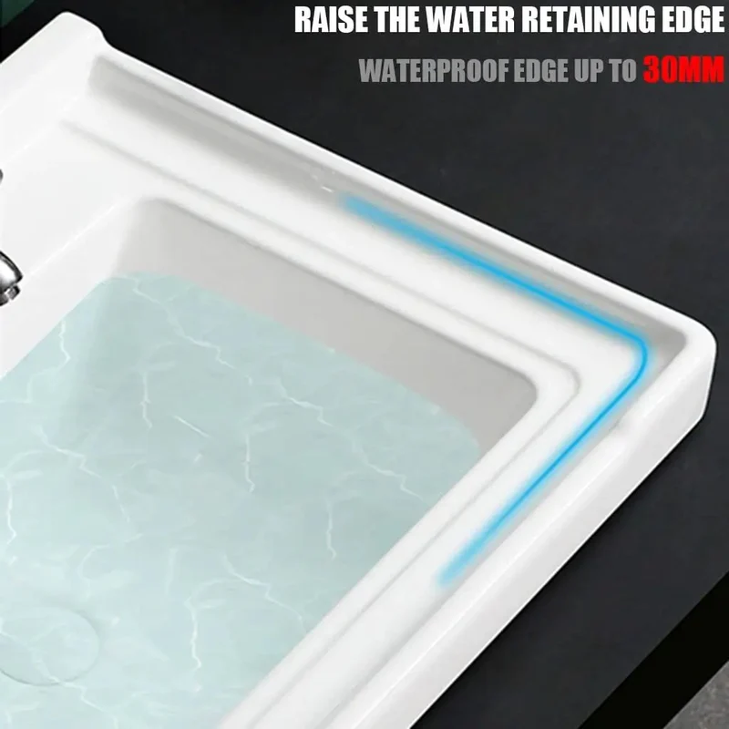 Heavy Duty Ceramic Laundry Sink With Faucet Trim Kit Square Vessel Basin Utility Washboard Balcony Room All In One Plumbing Bundle No Hassle Quick Install Now Available