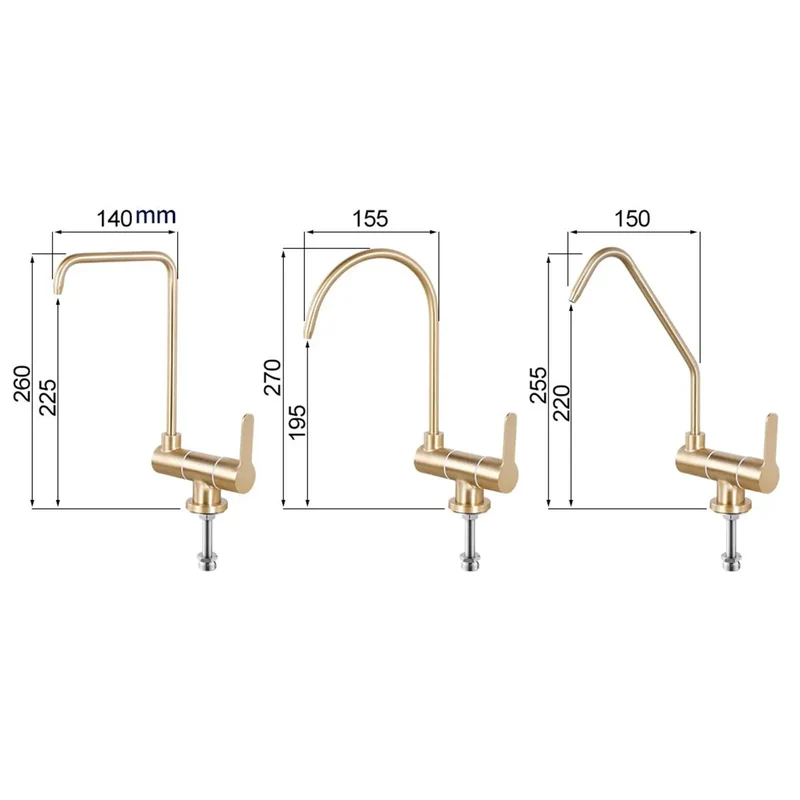 Slick Brushed Gold Drinking Faucet Featuring A Rad 360 Degree Swivel Spout For Easy Cold Water Access Made From Tough Corrosion Resistant Stainless Steel That Brings Kickin Style To Your Kitchen Sink With Big Vibe Upgrade For Daily Hydration Needs