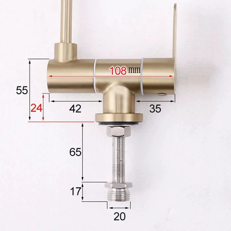Slick Brushed Gold Drinking Faucet Featuring A Rad 360 Degree Swivel Spout For Easy Cold Water Access Made From Tough Corrosion Resistant Stainless Steel That Brings Kickin Style To Your Kitchen Sink With Big Vibe Upgrade For Daily Hydration Needs