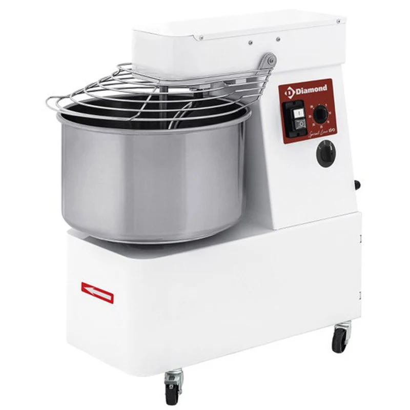 Profi Spiralkneter 42 Liter , 32 kg Teig , 2 Stufen , fahrbar, FD42/T2V-S-230/3-