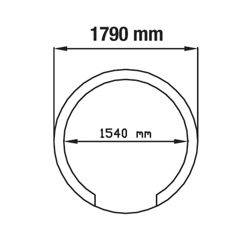 Professioneller Pizza-Holzofen Ø 154 cm für 10-12 Pizzen, FBK-1540