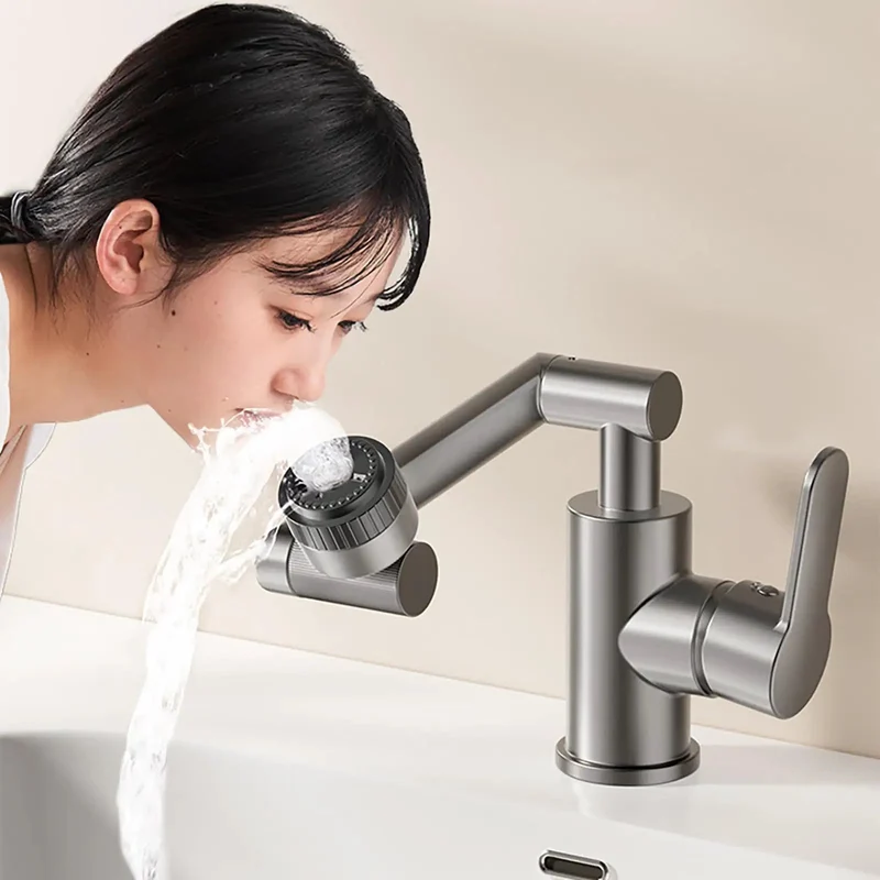 Heavy Duty Kitchen Faucet Extender Spins Smooth 360 Degrees With Flexible Retractable Arm Finished In Sleek Matte Black Makes Sink Chores A Breeze And Saves Gobs Of Counter Space