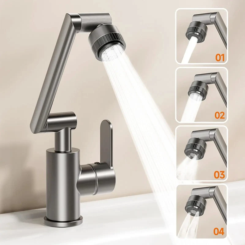 Heavy Duty Kitchen Faucet Extender Spins Smooth 360 Degrees With Flexible Retractable Arm Finished In Sleek Matte Black Makes Sink Chores A Breeze And Saves Gobs Of Counter Space