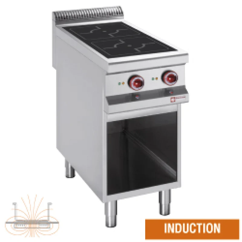 Profi Induktionsherd 2 Kochzonen , 40cm , Standgerät mit offenem Unterbau, E99/2IDA1-N-SH/R