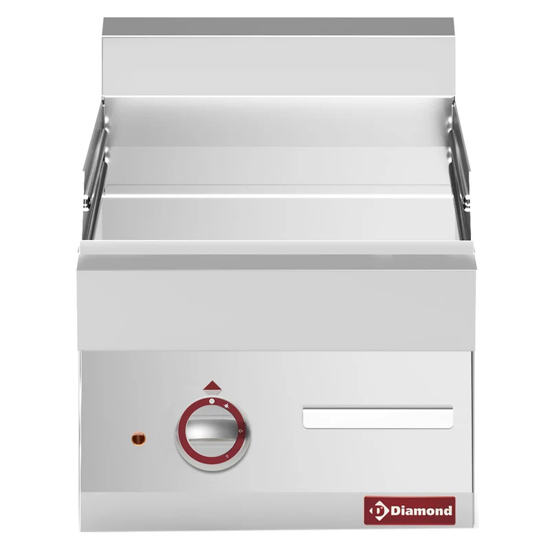 Hartchrom-Bratplatte elektrisch, glatt , 40cm Tischgerät, E65/PLCD4T-N