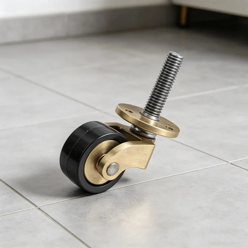 Heavy Duty Solid Brass Caster Wheels With Silent Bearings For Furniture Rock Solid 360 Swivel Casters That Roll Silky Smooth And Move Heavy Sofas Without Marring Hardwood Floors Always
