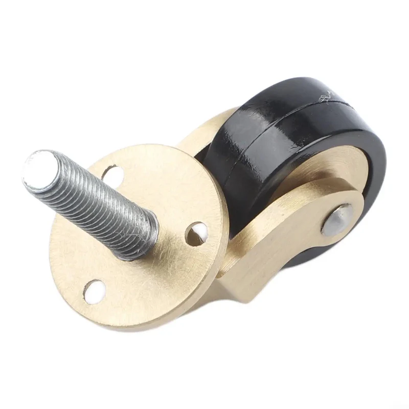 Heavy Duty Solid Brass Caster Wheels With Silent Bearings For Furniture Rock Solid 360 Swivel Casters That Roll Silky Smooth And Move Heavy Sofas Without Marring Hardwood Floors Always