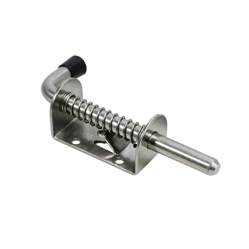 Heavy Duty Stainless Steel Sliding Gate Latch With Spring Loaded Locking Pin And Barrel Bolt Built Tough For Rough Outdoor Use Designed To Provide Smooth Quiet Operation Whenever You Swing It Open Or Closed