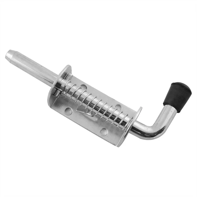 Heavy Duty Stainless Steel Sliding Gate Latch With Spring Loaded Locking Pin And Barrel Bolt Built Tough For Rough Outdoor Use Designed To Provide Smooth Quiet Operation Whenever You Swing It Open Or Closed