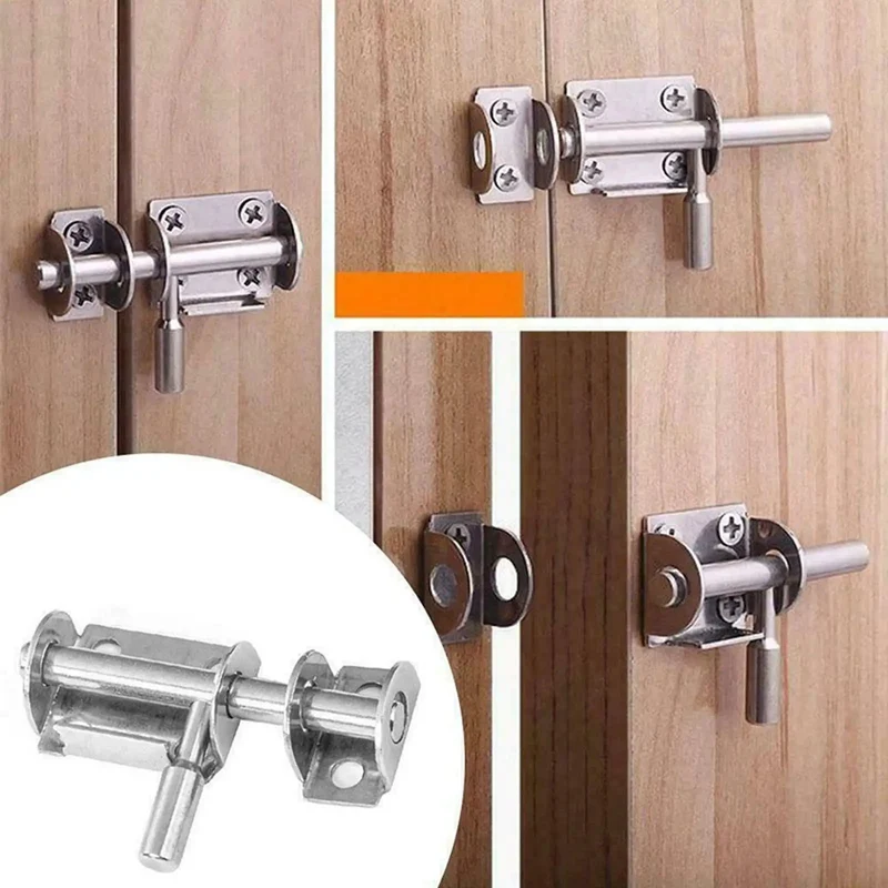 Heavy Duty Stainless Steel Sliding Bolt Hasp No Sweat Self Install Door Security Latch Badass Smooth Glide Finish Super Solid Build Great For Front Gates Backyard Fences And Interior Bathroom Doors