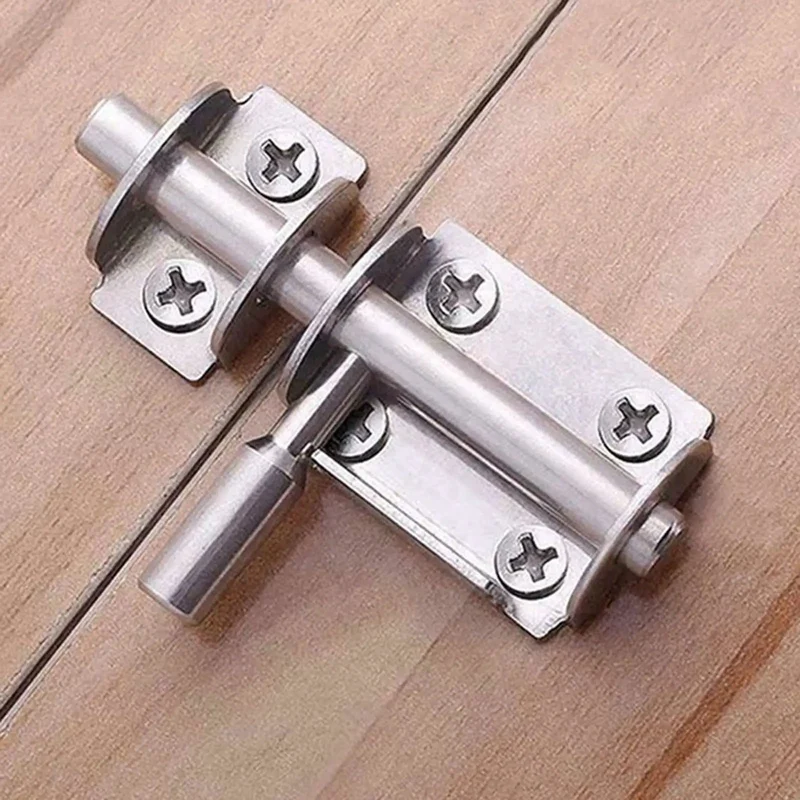 Heavy Duty Stainless Steel Sliding Bolt Hasp No Sweat Self Install Door Security Latch Badass Smooth Glide Finish Super Solid Build Great For Front Gates Backyard Fences And Interior Bathroom Doors