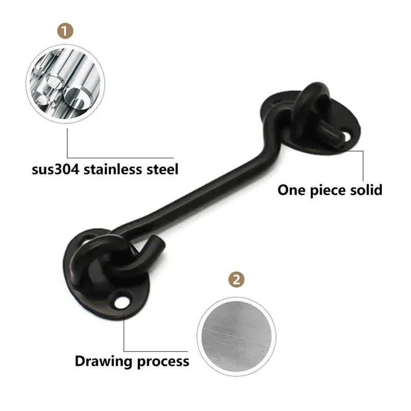 Heavy Duty Snap Latch Hook For Yard Gate And Storage Shed With Snag Free Push Button Design For Tough As Nails Home Security And Pet Proof Door Lockdown Setup Plus All Weather Steel Build