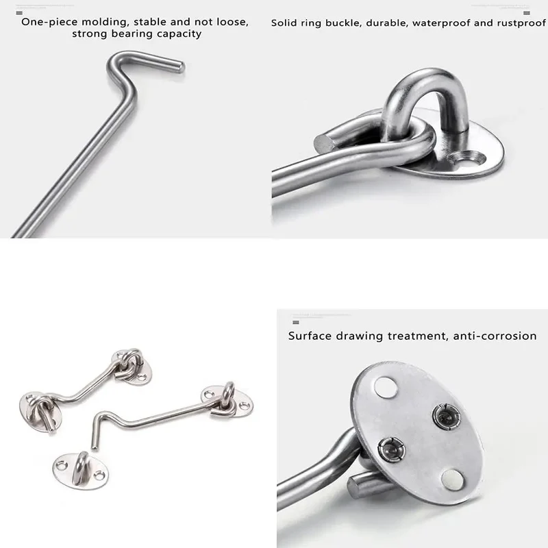 Heavy Duty Snap Latch Hook For Yard Gate And Storage Shed With Snag Free Push Button Design For Tough As Nails Home Security And Pet Proof Door Lockdown Setup Plus All Weather Steel Build