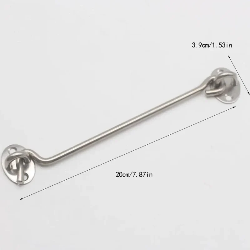 Heavy Duty Stainless Steel Gate Hook And Eye Latch For Barn Door Featuring A Rust Proof Finish That Holds Up Against Mean Weather While Providing Secure Fence Security You Can Count On Every Single Time