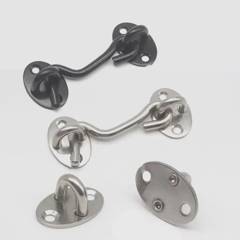 Heavy Duty Stainless Steel Gate Hook And Eye Latch For Barn Door Featuring A Rust Proof Finish That Holds Up Against Mean Weather While Providing Secure Fence Security You Can Count On Every Single Time